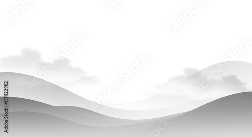 Abstract Landscape with Mountains and Clouds