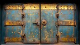 Rustic, aged metal doors