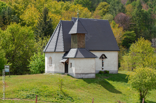 Medieval church of St. Nicholas, Boc Mountain, Stajerska, Slovenia