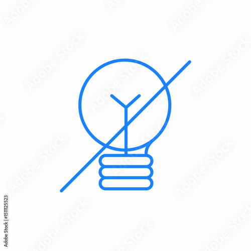 no lightbulb icon sign vector