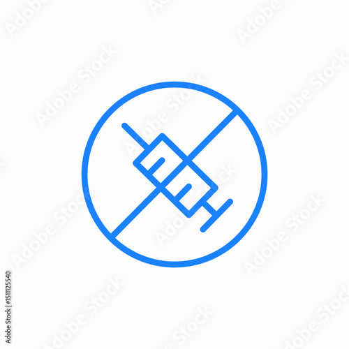no vaccine icon sign vector