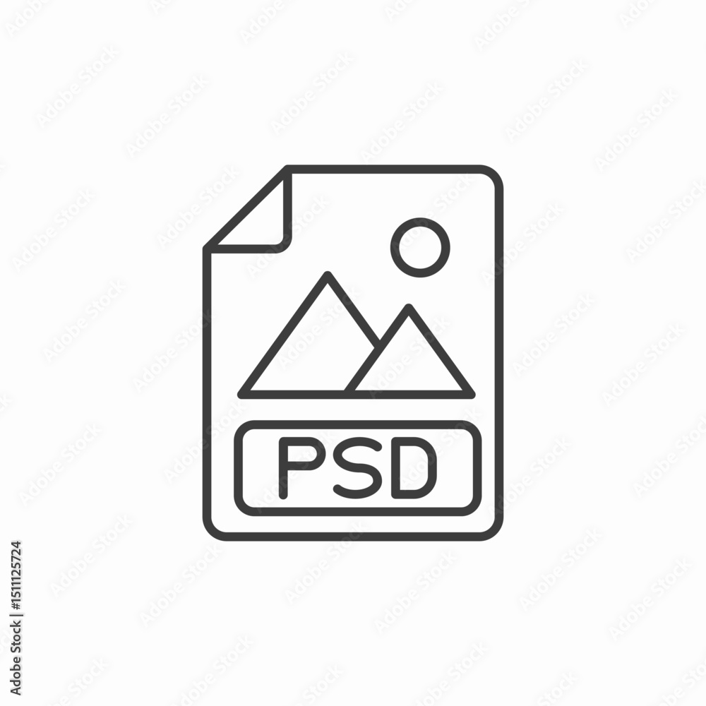 photoshop file format image icon sign vector