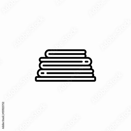 pile of towels icon sign vector