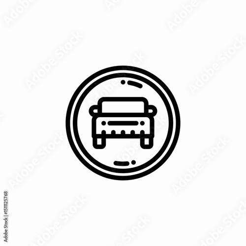 place allowed park car icon sign vector