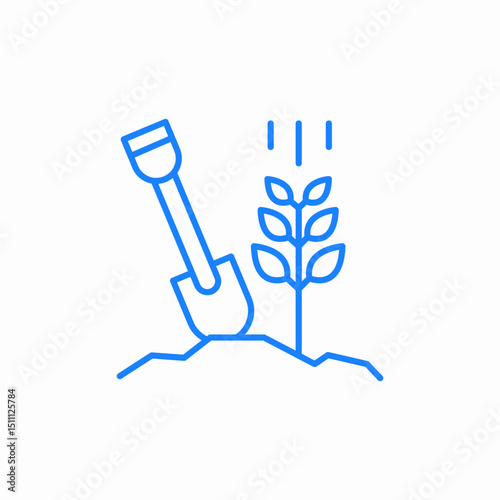 planting seed icon sign vector