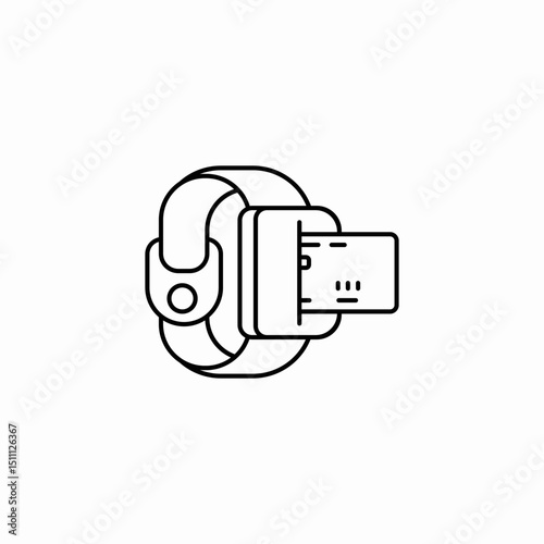 smartwatch payment icon sign vector