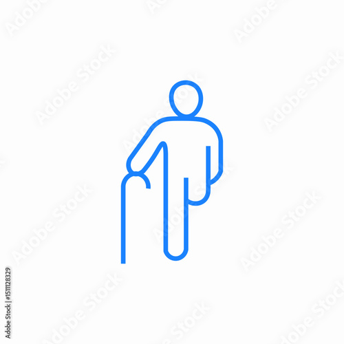 standing person icon sign vector