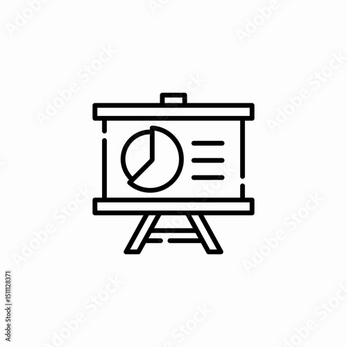 statistics report presentation icon sign vector