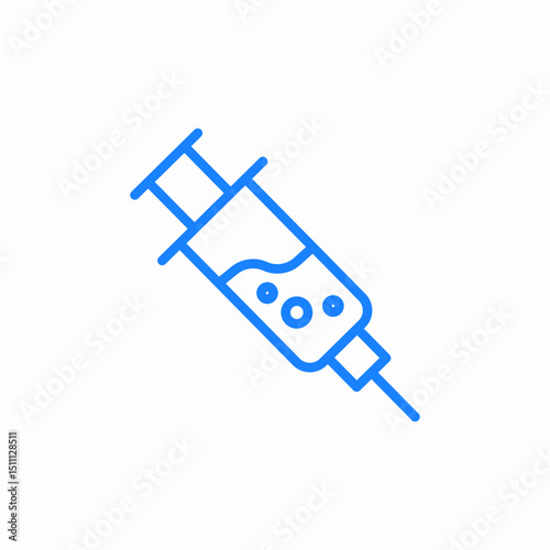 syringe liquid icon sign vector