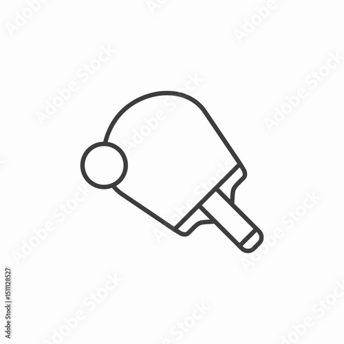 table tennis paddle icon sign vector