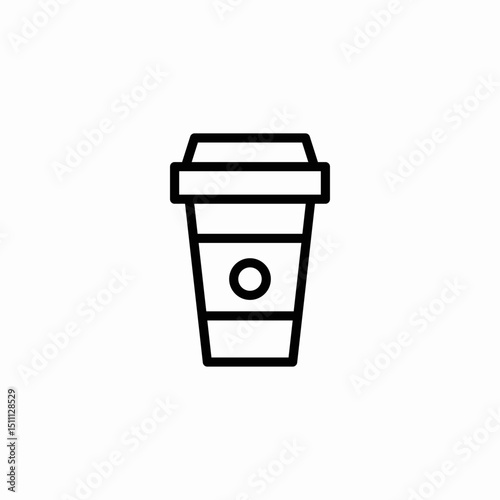 takeaway coffee icon sign vector