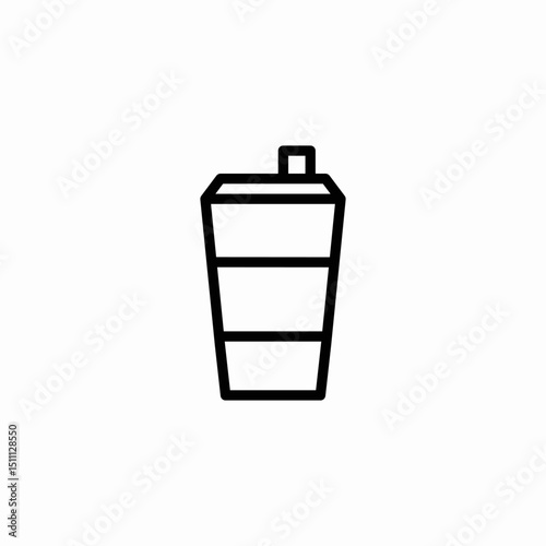 tall cup icon sign vector