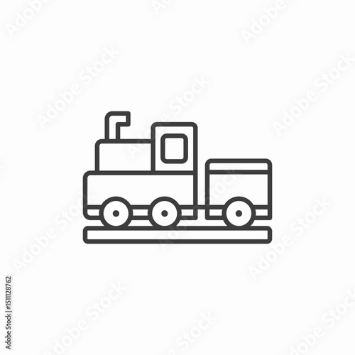 toy train tracks icon sign vector