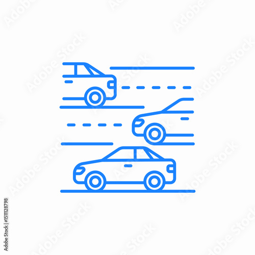 traffic jam icon sign vector