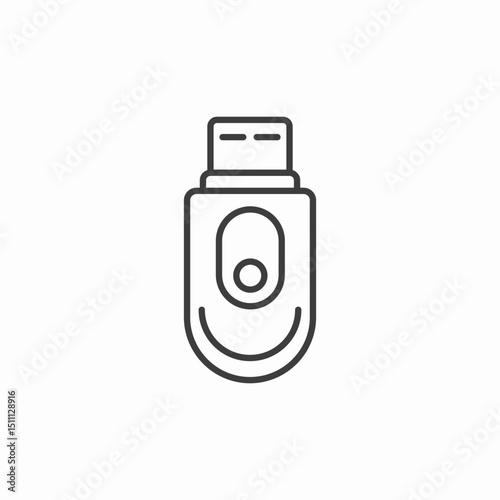 usb flash drive icon sign vector