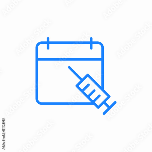 vaccination reminder icon sign vector