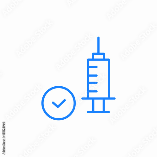 vaccine approved icon sign vector