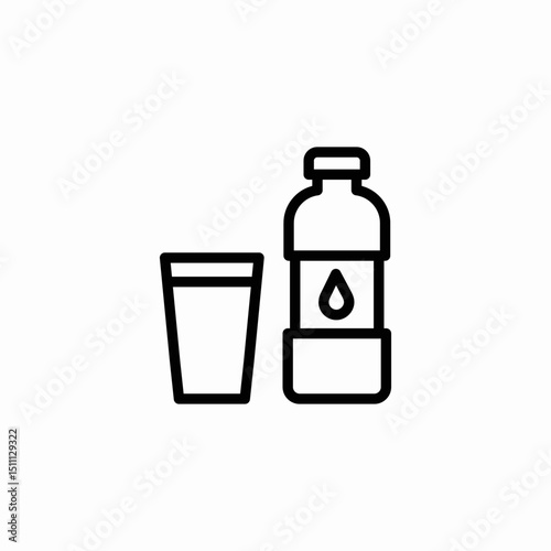 water glasses icon sign vector