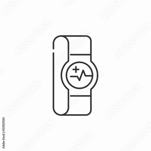 wearable heart monitor icon sign vector