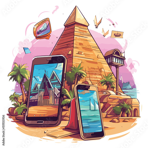 Explore Popular Travel Destinations and Capture Memories with Smartphone in Tourism Sites Worldwide