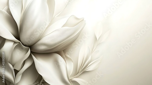 Elegant white magnolia floral design
