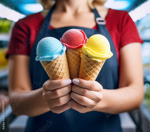 ice cream in hand