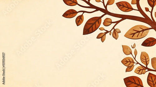 Autumn leaves border design