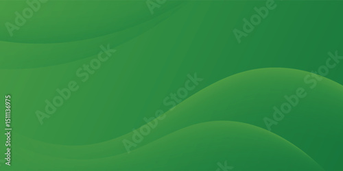 Abstract Vector green banner background. Graphic design banner pattern background template with dynamic curve shapes. for banner, web