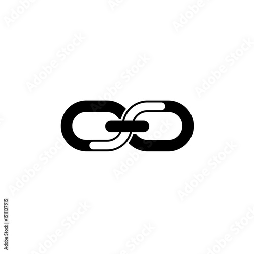 Icon of a link symbol representing connectivity and unity  