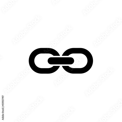 Link icon in minimalist design on a plain background  