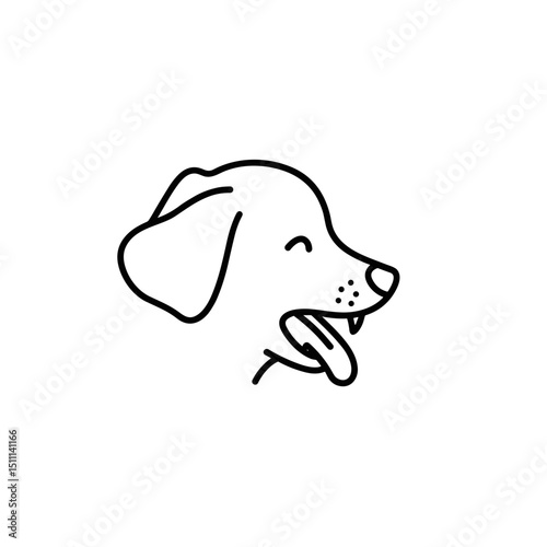 Canine rabies icon. dog head profile illustration. Pet icon for veterinary clinics. Simple canine rabies icon design for animal healthcare posters.