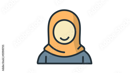 Contemporary Hijabi Lady Illustration
