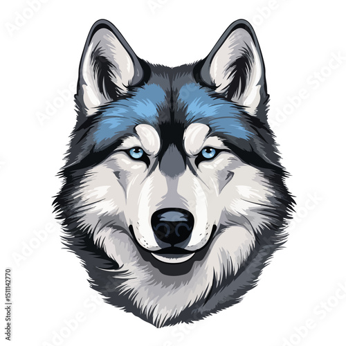 Professional Portrait of a Wolf Husky Wild Animal Wildlife Photograph