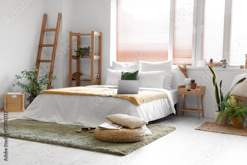 Interior of stylish bedroom...