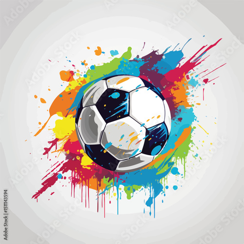 Professional Soccer and Football Icon Design in Colorful Illustration Style