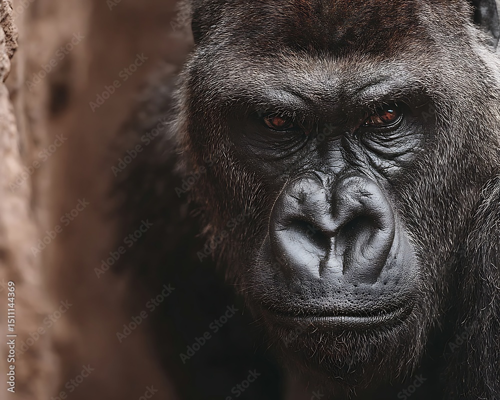 Obraz premium Gorilla Closeup Face. (1)