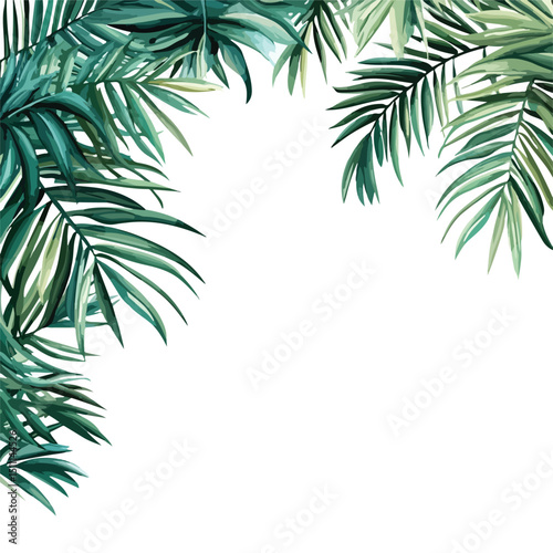 Exotic Tropical Leaves Design Vector Illustration Isolated on White Background for Graphic Designs and Print Materials
