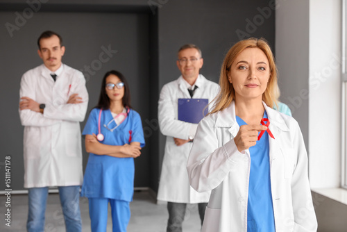 Mature female medic with re...