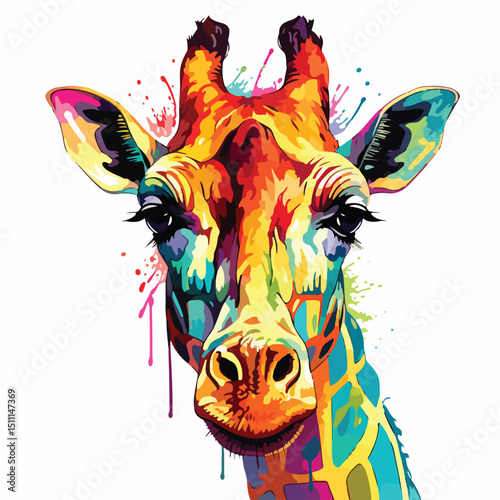 Professional Giraffe Wild Animal Vector Illustration for Graphic Design Projects