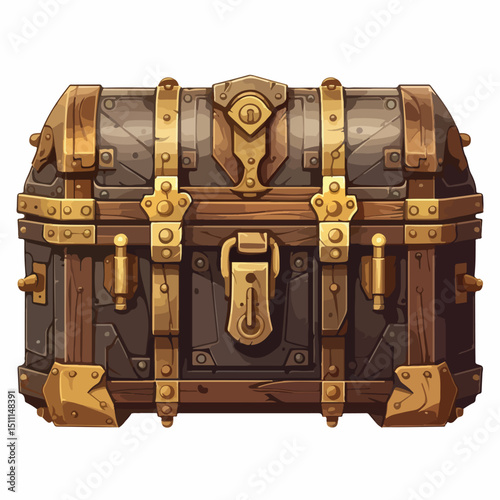 Secure Isolated Strongbox Design Vector Illustration for Professional Use