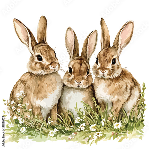  easter bunnies clip art 