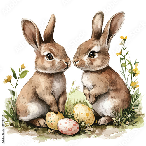  easter bunnies clip art 