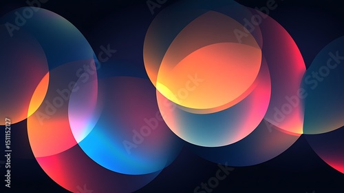 Abstract circles in vibrant colors