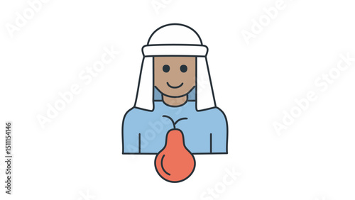Middle Eastern Man with Traditional Headwear
