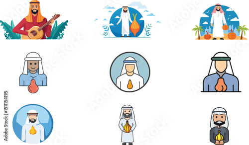 Arab man with agal.