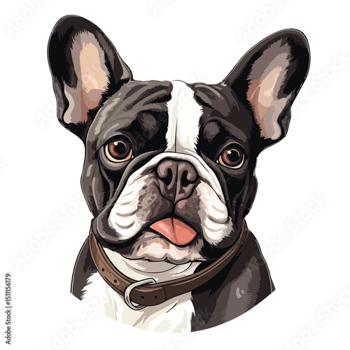 French Bulldog Design: Pet and Animal Concept Vector Illustration for Creative Projects