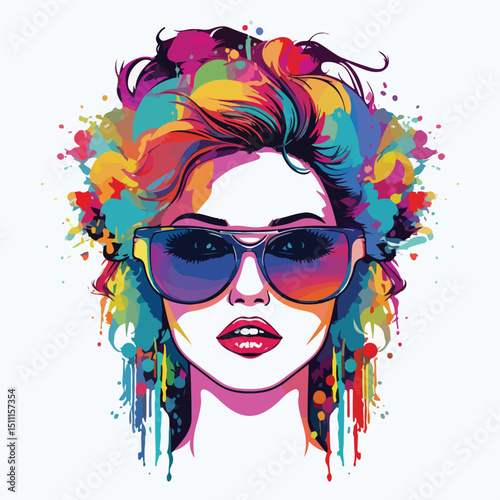 Stylish Fashion Glasses Design Vector for Isolated Designs in Trendy Fashion Projects