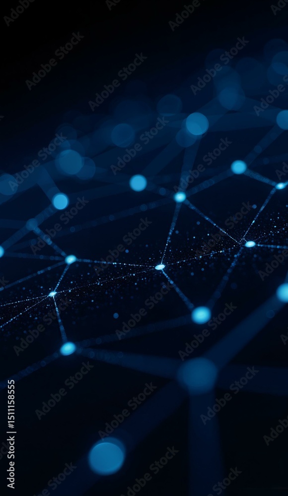 Obraz premium Interconnected Nodes in a Digital Network