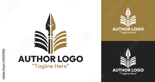 Elegant Author Logo for Writers and Publishers
