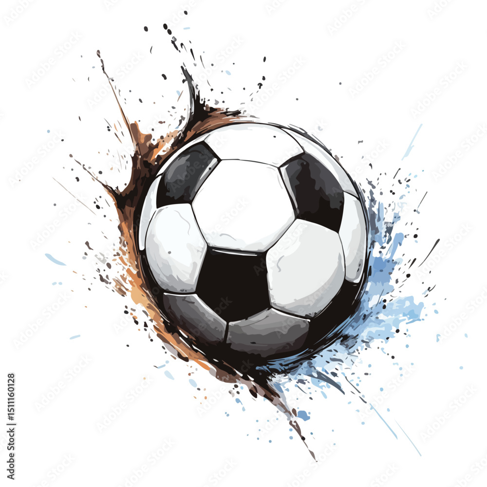 Fototapeta premium Professional Soccer Game Sport Vector Illustration on White Background